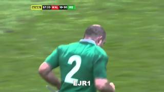 Craig Gilroy big tackle on Leigh Halfpenny  Rory Best sin bin [upl. by Naujled]