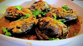 Stuffed Baby Eggplant  Indian Vegetarian Recipes  Show Me The Curry [upl. by Eelrebmik]