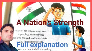 A Nations Strength poem Hindi Translate and Question Answers in English [upl. by Fafa]