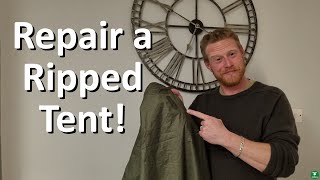 Repair a Ripped Tent Tenacious Tape and Seam Grip [upl. by Eclud]