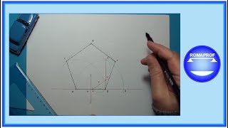 COSTRUZIONE DI UN PENTAGONO DATO IL LATO 154 [upl. by Yelhsa]