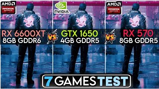 RX 6600 XT vs GTX 1650 vs RX 570  Test In 7 Games  1440P  2K [upl. by Clippard]