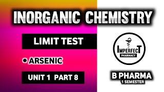 Limit Test For Arsenic  Limit Test  Pharmaceutical Inorganic Chemistry  B Pharma 1st Semester [upl. by Latin]