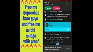 How To Send Superchat Free On Youtube 🤩 And UC Bhi Free Me Milega with proof [upl. by Klinges676]