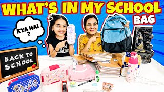 What is in My SCHOOL BAGPACK   School Essentials  Back to School  School Life  Samayra Narula [upl. by Margaret]