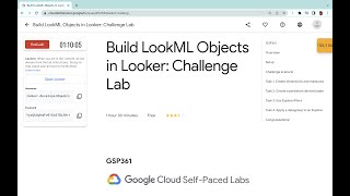 Build LookML Objects in Looker Challenge Lab  qwiklabs  GSP361 [upl. by Cheshire]