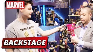 Jonah BACKSTAGE Beim HASBROStand  Avengers Infinity War  Marvel HQ Deutschland [upl. by Eatnuhs]