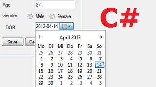 C Tutorial 23 How to use DateTimePicker and save date in Database [upl. by Millda]