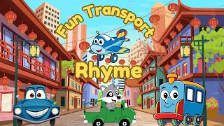 Vehicle Adventure Song for Kids  Fun Transport Rhyme with Cars Trains amp Airplanes Sounds [upl. by Renate]