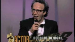 Roberto Benigni Wins Best Actor  71st Oscars 1999 [upl. by Odlabso]