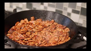 Quick and Easy Candied Pecan Recipe  Southern Holiday Treat  Jessica Nichole [upl. by Anayik]