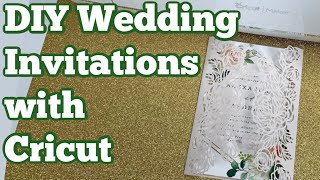 How to Make Wedding Invitations Using Cricut Maker [upl. by Brodsky454]