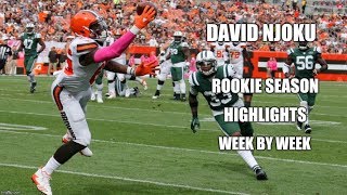 David Njoku 85  2017 Rookie Season ALL catches HD weekbyweek [upl. by Tare108]