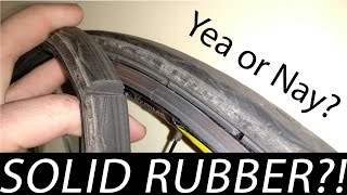 Solid rubber bicycle tyres Yea or Nay [upl. by Thorma]