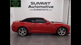 2011 CHEVROLET CAMARO 2SS CONVERTIBLE LEATHER VICTORY RED WALK AROUND REVIEW 11585Z SOLD [upl. by Bowie]