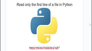 How to read only the first line of a file in Python [upl. by Messing192]