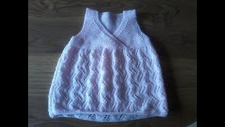 tuto tricot layette tricoter une jolie robe fantaisie pour bébé [upl. by Nebeur]