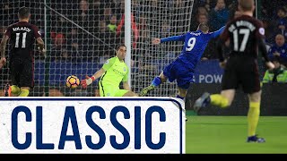 Vardy Nets HatTrick In Memorable Win  Leicester City 4 Manchester City 2  Classic Matches [upl. by Atinuhs]