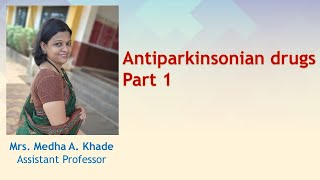 Antiparkinsonian drugs Part 1  Levodopa [upl. by Aniretac]