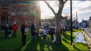 We stand in Hope for Peace in Gaza  Ceasefire Vigil for Gaza in Orkney Sat 26 October 2024 [upl. by Vareck619]