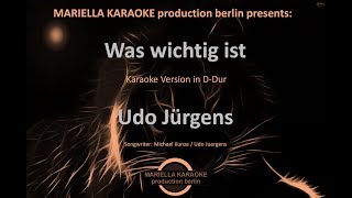 Udo Jürgens  Was wichtig ist Karaoke Version [upl. by Straus]