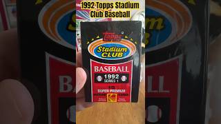 1992 Topps Stadium Club Baseball cards pack opening rip [upl. by Zachar708]