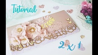 ❤ COMO HACER UN SOBRE PARA REGALAR DINERO  TUTO DE FLORES SCRAPBOOKING TUTORIAL❤ [upl. by Zebada817]