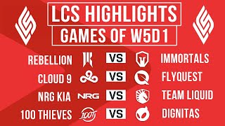 LCS Highlights ALL GAMES Week 5 Day 1  LCS Spring 2024 [upl. by Soutor501]