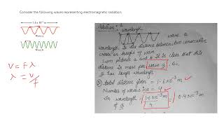 Consider the following waves representing electromagnetic radiation Which wave has the longer wavele [upl. by Anu]