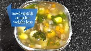 mixed vegetable soup weightloss soupdinner soup idea [upl. by Anaehs]