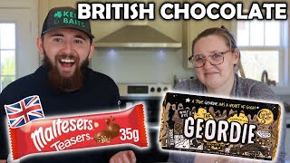 Weird British Chocolate Taste Test brits eat this [upl. by Ulda]