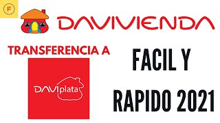 TRANSFERENCIA DAVIVIENDA a DAVIPLATA FACIL Y GRATIS 2021 [upl. by Adnarram]