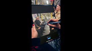 Ganz normale UBahnFahrt in Berlin Nicht mit dem Galaxy Tab S10 Ultra und Skizze zu Bild [upl. by Leryt196]