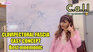 Clavipectoral Fascia BEST MNEMONIC amp EXPLANATION MADE EASY WITH Dr hasana [upl. by Curry588]