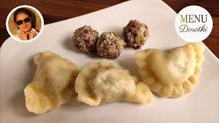 Pierogi z kaszą gryczaną boczkiem pieczarkami i cebulą Pyszny i prosty przepis MENU Dorotki [upl. by Selfridge]