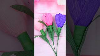 DIY Crepe Paper Flower Making  Handmade Crafts For Home Decorations [upl. by Harvard]