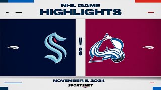 NHL Highlights  Kraken vs Avalanche  November 5 2024 [upl. by Aimehs]