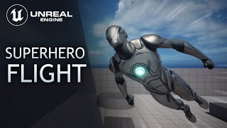 Superhero Flight  UE5 Tutorial check description [upl. by Osmund]