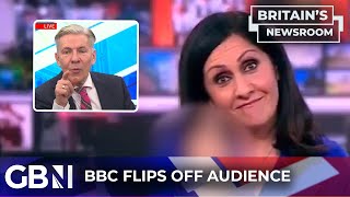 BBC newsreader showed CONTEMPT for licence fee payers with middle finger says Andrew Pierce [upl. by Rowell]