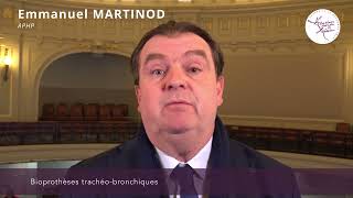 Bioprothèses trachéobronchiques par Emmanuel MARTINOD [upl. by Colas]