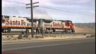 Santa Fe fast freight startup [upl. by Mateya]