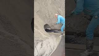 Sand unloading process on barge conveyor belt [upl. by Rondi657]