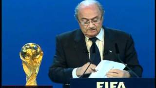 FIFA Announces Russia Qatar as World Cup Hosts for 2018 2022 Full Presentation [upl. by Alderman]