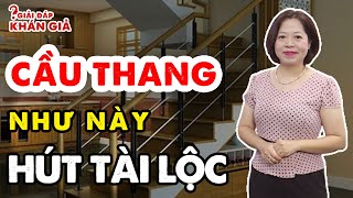 Bố trí cầu thang trụ nhà cho nhà ống để hút tài lộc  Phong thủy Song Hà Official [upl. by Klenk]