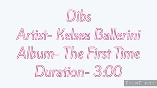 Dibs by Kelsea Ballerini Lyric video [upl. by Aneelehs]