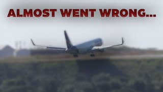 Plane Almost Fails Landing [upl. by Sorensen]