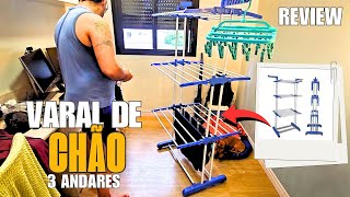 REVIEW DO NOSSO VARAL DE CHÃO COM 3 ANDARES 📝  VALEU A PENA 😎 [upl. by Jorey]