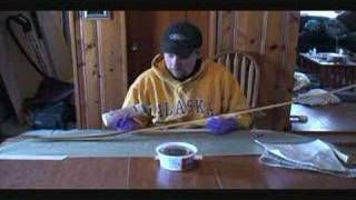 How to glue snake skins on a longbow [upl. by Assirhc376]