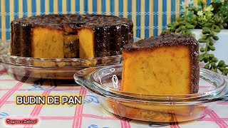 ECONÓMICO BUDIN DE PAN FÁCIL SIN HORNO SOLO 5 INGREDIENTES RIQUISIMO [upl. by Fishbein]