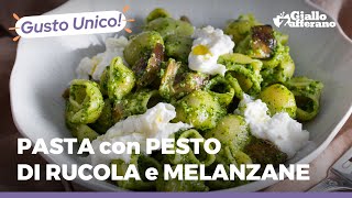 PASTA con PESTO di RUCOLA MELANZANE e STRACCIATELLA – VELOCE E SUPER GUSTOSA 😍🌱🍆 [upl. by Ariaic]